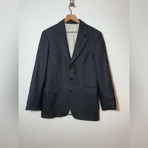 John Varvatos Italy 100% Virgin Wool Sport Coat Blazer With Elbow Patch Sz 48R